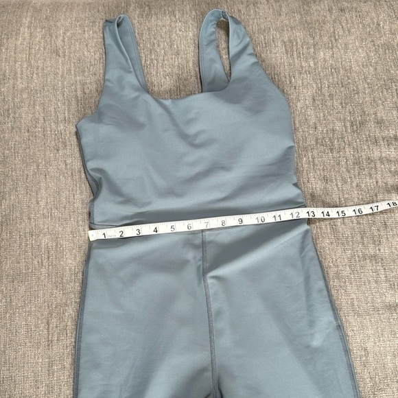 Old Navy Active Powersoft Jumpsuit Sz S Blue Flared Leg Crossback Bra Athleisure - Picture 5 of 10